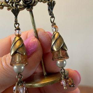 Swarovski Crystal Floral Drop Earrings